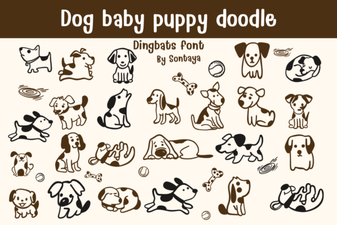 Playful Puppy Doodle Fonts for Designs
