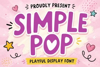 Simple Pop Fonts for Fun and Functional Design