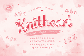 Discover the Design Versatility of Knitheart Font